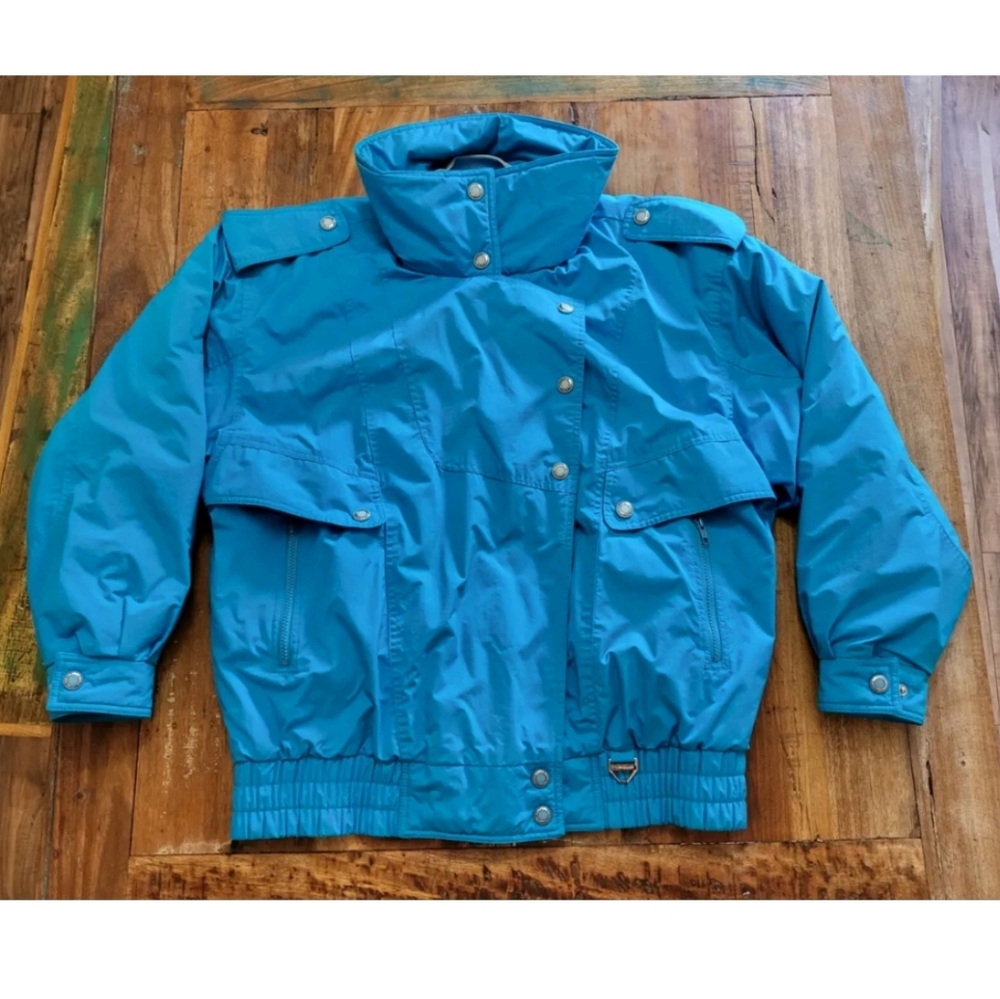 Tyrolia By Head Womens Zip Up Collared Ski Jacket Large Blue Pre-owned (B3-47)